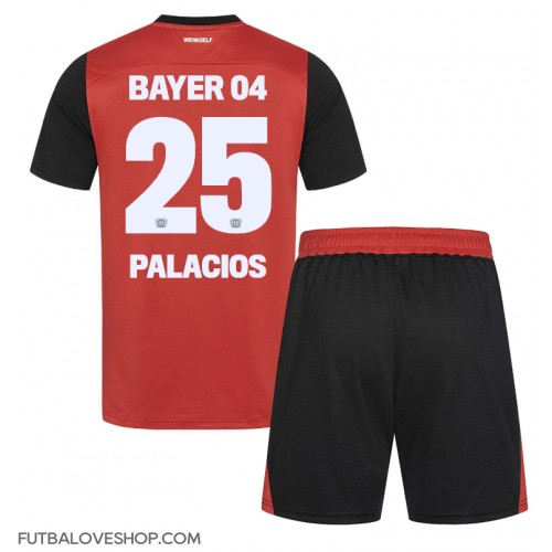 Dres Bayer Leverkusen Exequiel Palacios #25 Domáci pre deti 2024-25 Krátky Rukáv (+ trenírky)